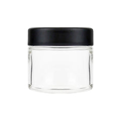 2 Oz Glass Jar Smooth Child Proof Lid (20 pcs)