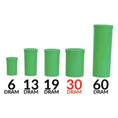 Pop Top 6 Dram Plastic Vials Case of 720