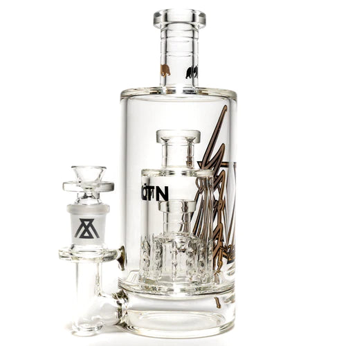 Moltn Glass - Eighty Bottle - Short - Triple Bottle Perc - Gold Signature Label
