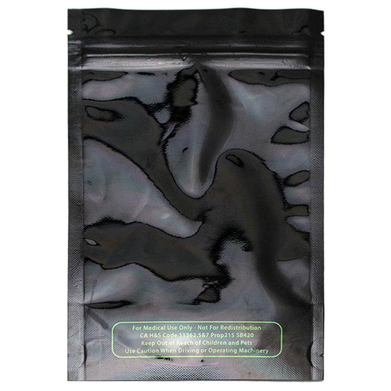 1/8 Ounce Size Mylar Bag with clear front pack of 50